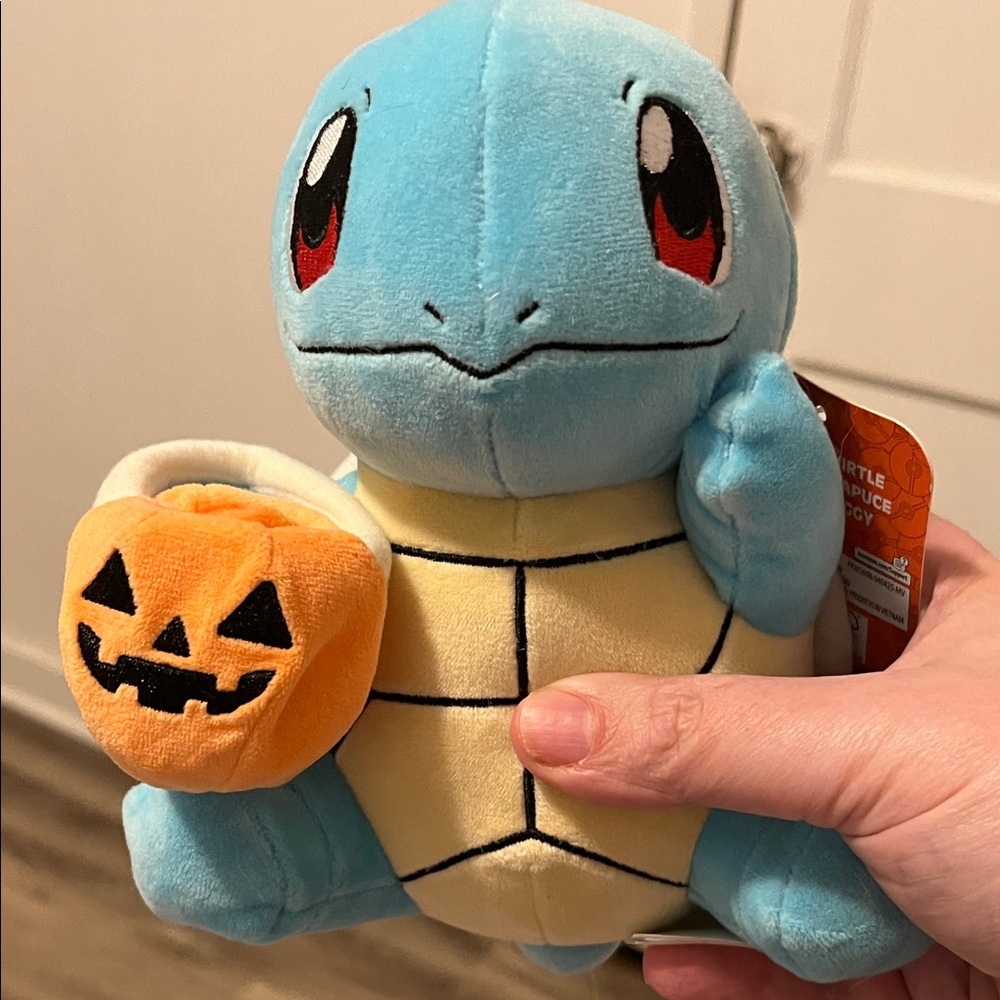 Pokemon Squirtle Plush with Pumpkin - Blue and Orange